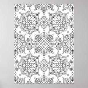 Inspired Tribal Artsy Mönster 2 Poster