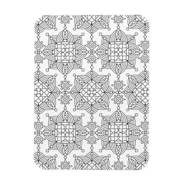 Inspired Tribal Artsy Mönster Magnet (Vertikal)