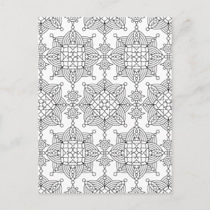 Inspired Tribal Artsy Mönster Vykort