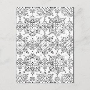Inspired Tribal Artsy Mönster Vykort