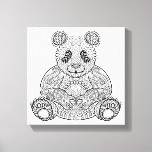 Inspired Tribal Panda 6 Canvastryck