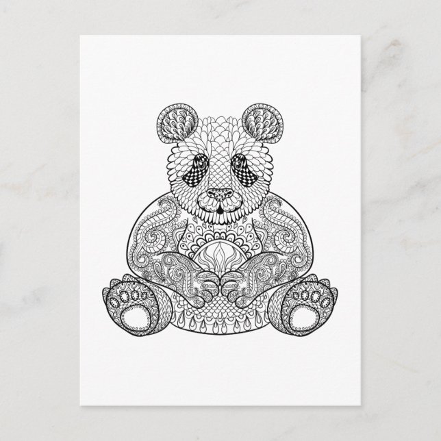 Inspired Tribal Panda Vykort (Framsida)