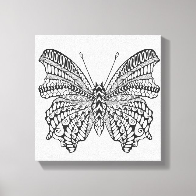 Inspired Tropical Butterfly 6 Canvastryck (Framsida)