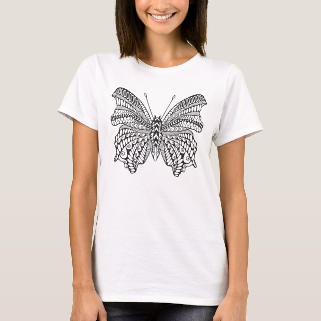 Inspired Tropical Butterfly T-shirt (Framsida)