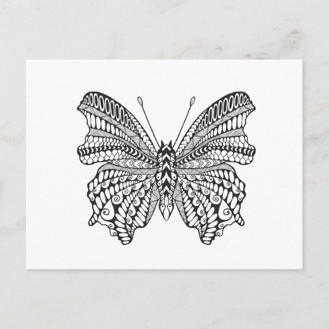 Inspired Tropical Butterfly Vykort (Framsida)