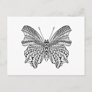 Inspired Tropical Butterfly Vykort