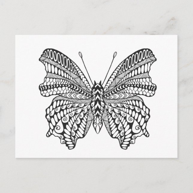Inspired Tropical Butterfly Vykort (Framsida)