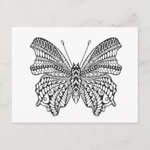 Inspired Tropical Butterfly Vykort