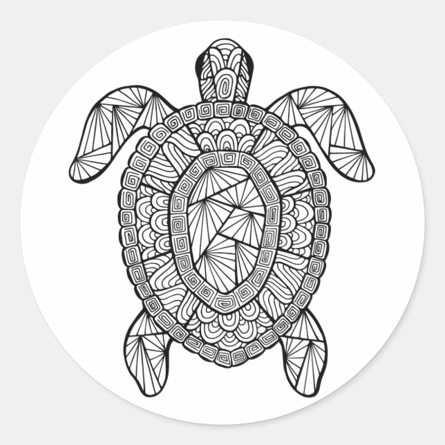 Inspired Turtle Runt Klistermärke (Framsida)