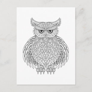 Inspired Uggla Bird Totem Vykort