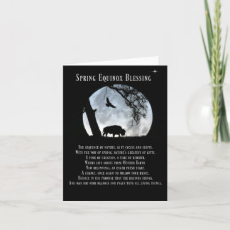 Inspired Vår Equinox Blessings Kort
