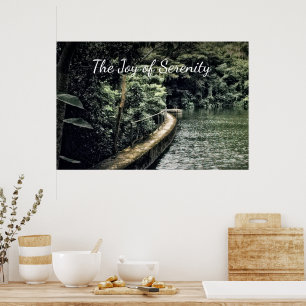 Inspired Vatten Nature Motivated Joy Serenity Poster