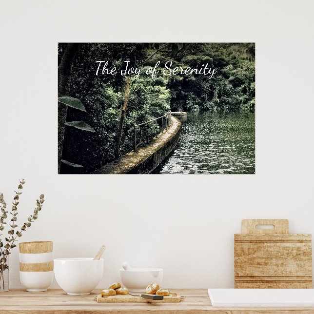 Inspired Vatten Nature Motivated Joy Serenity Poster (Kök)