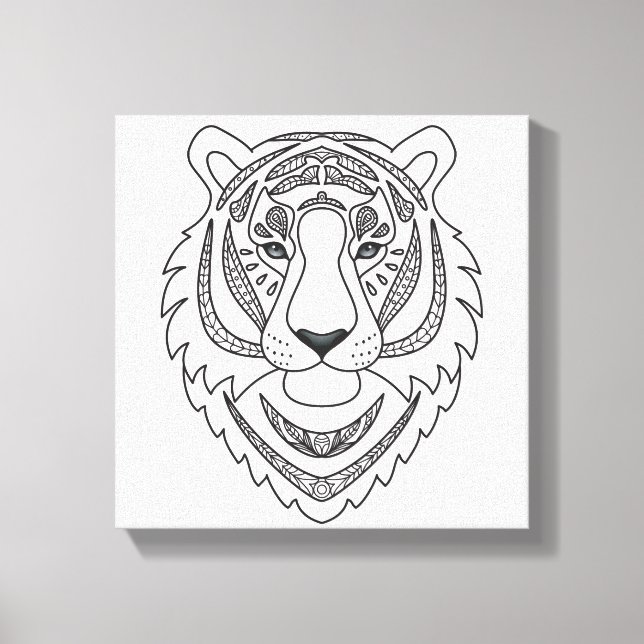Inspired White Tiger 6 Canvastryck (Framsida)