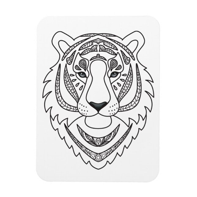 Inspired White Tiger Magnet (Vertikal)