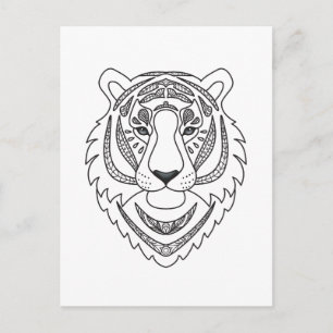 Inspired White Tiger Vykort