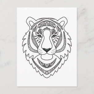 Inspired White Tiger Vykort