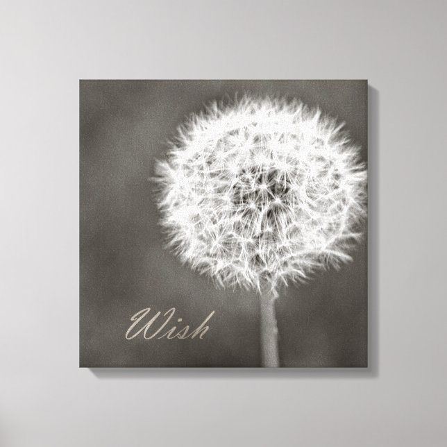 Inspired Wish Dandelion Canvastryck (Framsida)