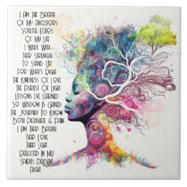Inspired Woman Ancestor Dikt Ceramic Tile Kakelplatta