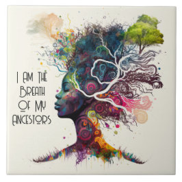 Inspired Woman Ancestors Ceramic Tile Kakelplatta