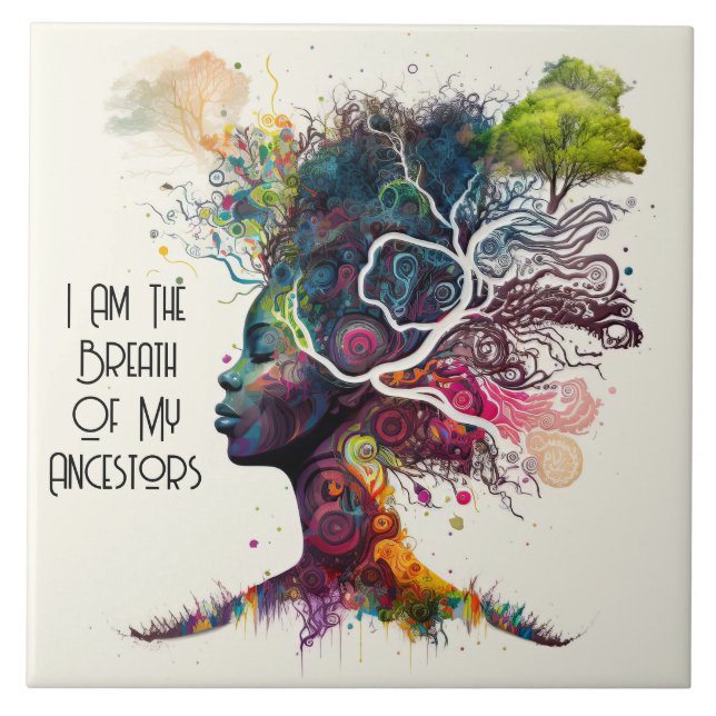 Inspired Woman Ancestors Ceramic Tile Kakelplatta (Framsidan)