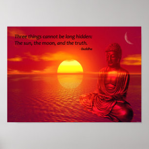 Inspirera andlig affisch för Buddha