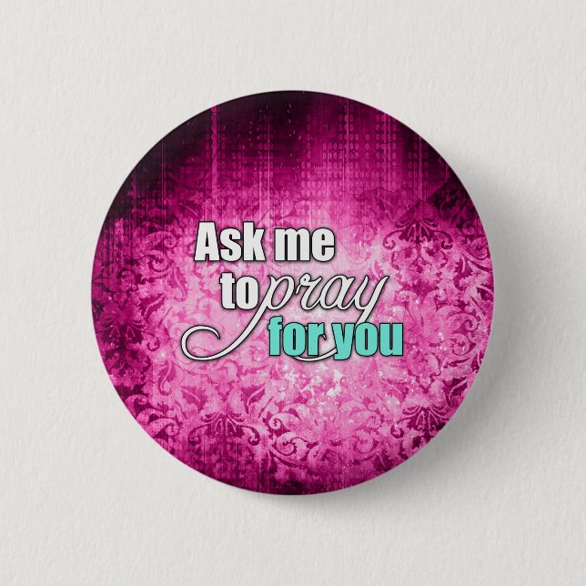 Inspirera andlig kristen bönkrigare knapp (Framsida)