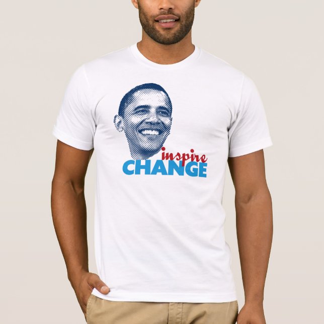 Inspirera ändring - Barack Obama T-shirt (Framsida)