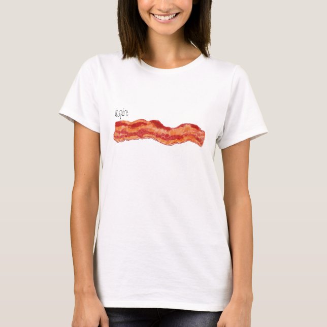 Inspirera bacon tee shirt (Framsida)