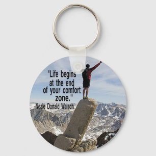 Inspirera berg som klättrar Keychain Nyckelring