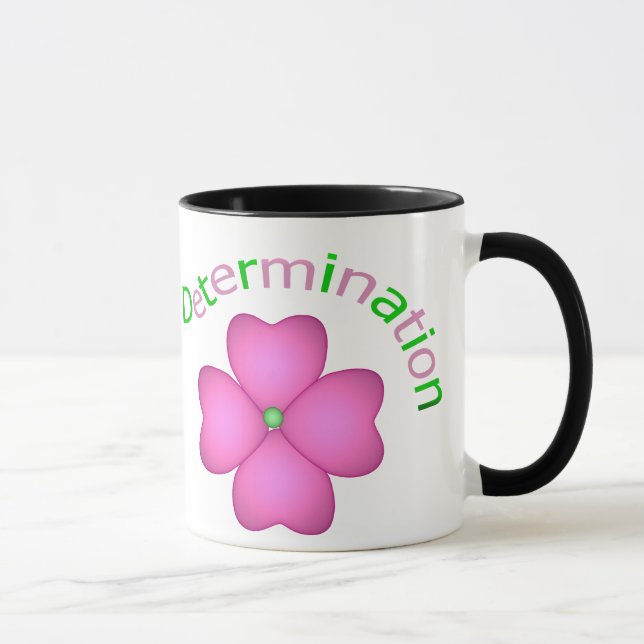 Inspirera beslutsamhet för blomma mugg (Höger)