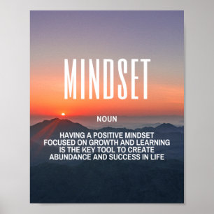 Inspirera citat om att ha ett positivt tänkesätt poster