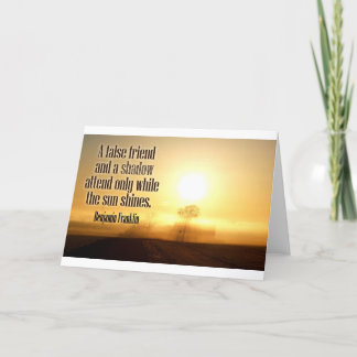 Inspirera citationstecken av Benjamin Franklin Kort