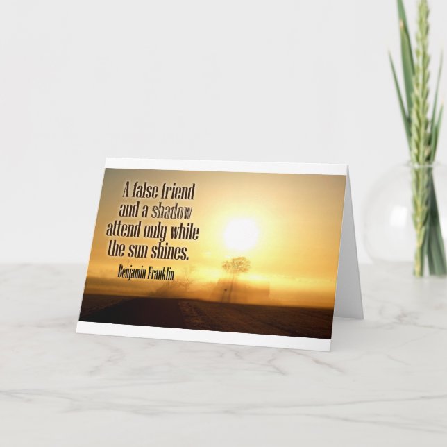 Inspirera citationstecken av Benjamin Franklin Kort (Framsida)