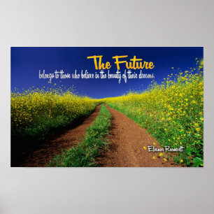 Inspirera citationstecken av Eleanor Roosevelt Poster
