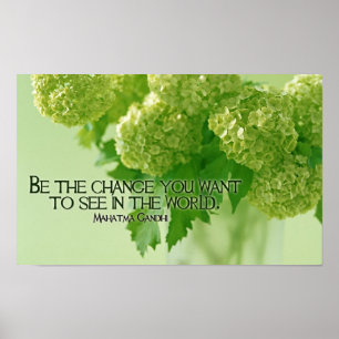 Inspirera citationstecken av Mahatma Gandhi Poster