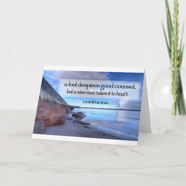 Inspirera citationstecken -- Confucius Kort (Framsida)