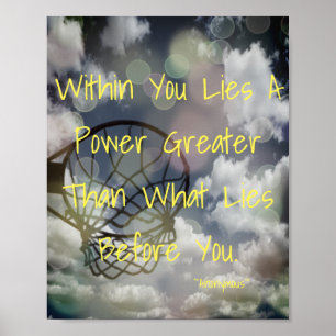 Inspirera citationstecken för Netballälskare Poster
