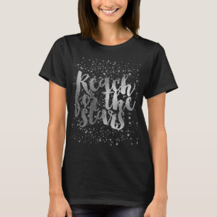 Inspirera citationstecken för silverstjärnor t-shirt