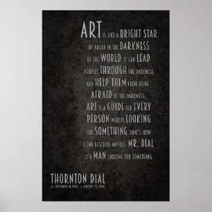 Inspirera citationstecken för Thornton visartavla Poster