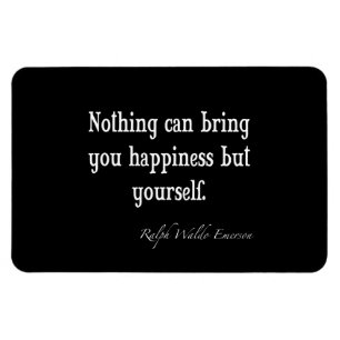 Inspirera citationstecken för vintageEmerson lyck Magnet