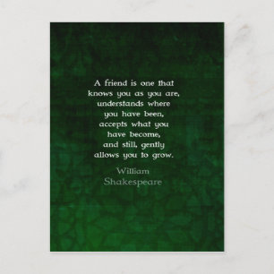 Inspirera citationstecken för William Shakespeare Vykort