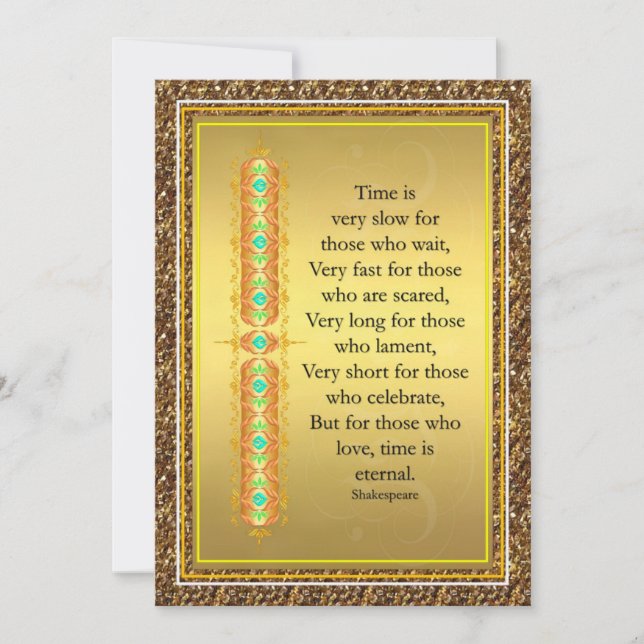 Inspirera citationstecken i elegant dekorativ inbjudningar (Framsida)