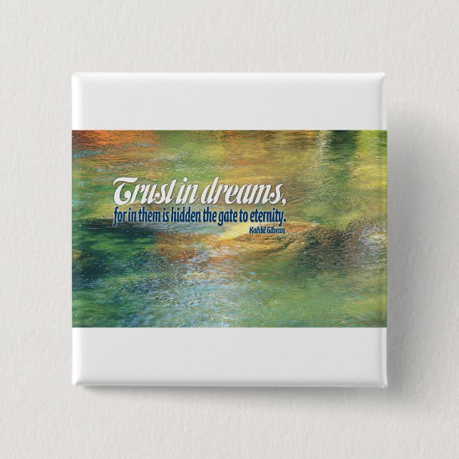 Inspirera citationstecken -- Kahlil Gibran Knapp (Framsida)