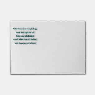Inspirera citationstecken - liv blir inspirera, post-it block