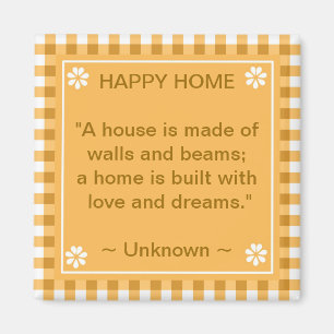 Inspirera citationstecken - lycklighem magnet