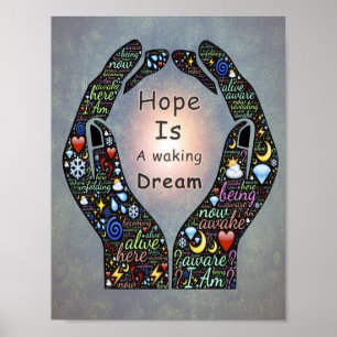 Inspirera citationstecken om hopp och drömmar poster