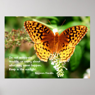 Inspirera citationsteckenbehålla i poster