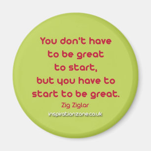 Inspirera citationsteckenkylmagnet magnet
