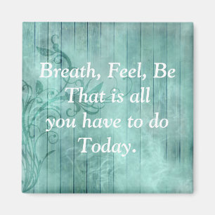 Inspirera citationsteckenmagnet för nätt turkos magnet